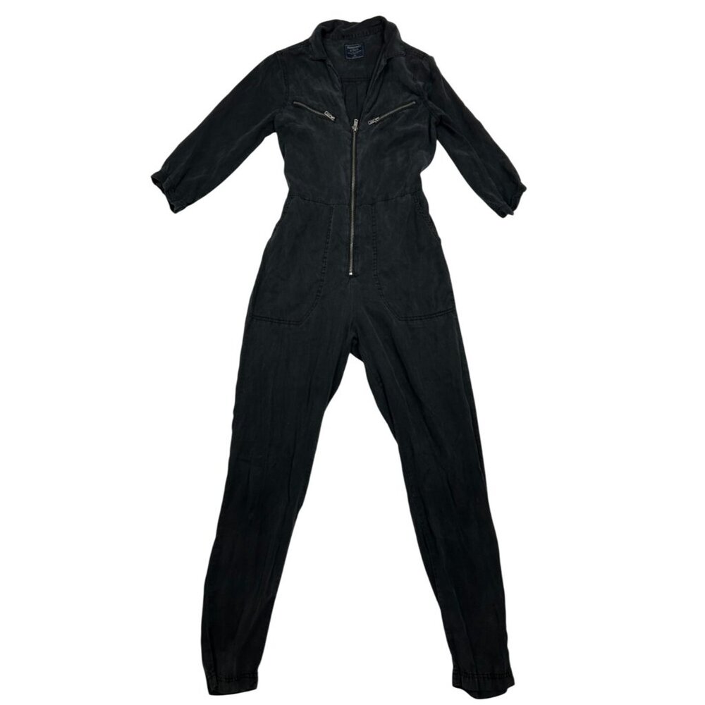 Abercrombie & Fitch Women's Black Jumpsuit with Pockets Size XS